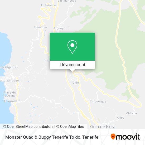 Mapa Monster Quad & Buggy Tenerife To do