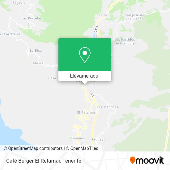 Mapa Café Burger El Retamar