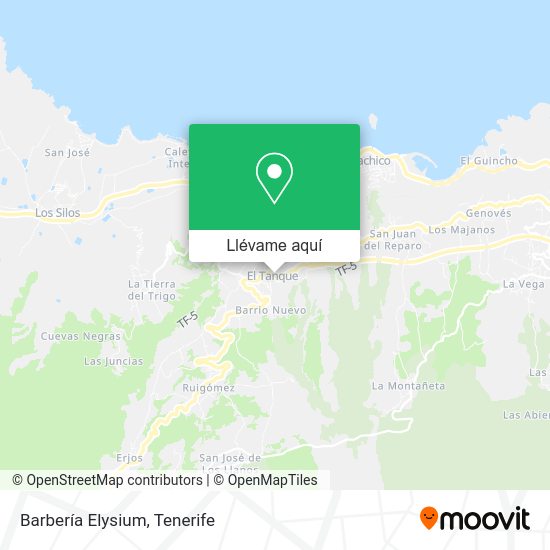 Mapa Barbería Elysium