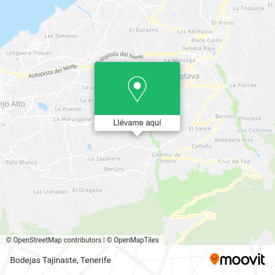 Mapa Bodejas Tajinaste