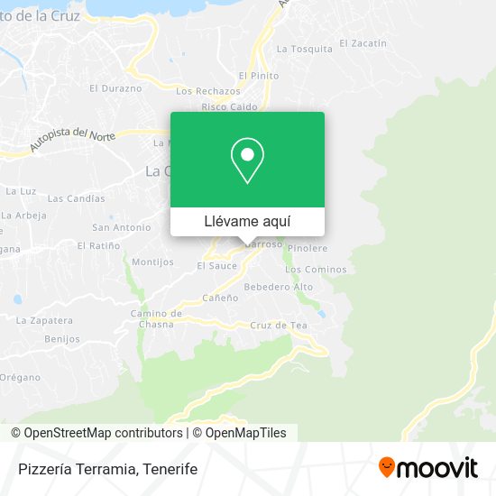 Mapa Pizzería Terramia