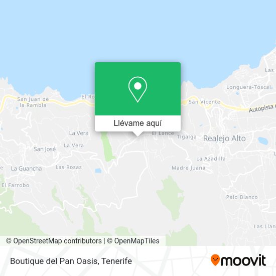 Mapa Boutique del Pan Oasis