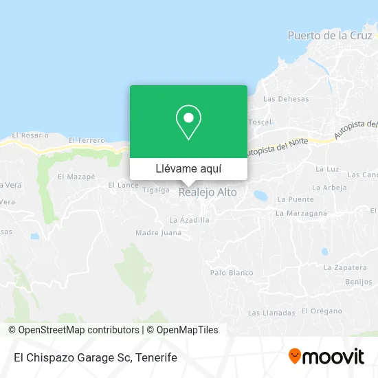 Mapa El Chispazo Garage Sc