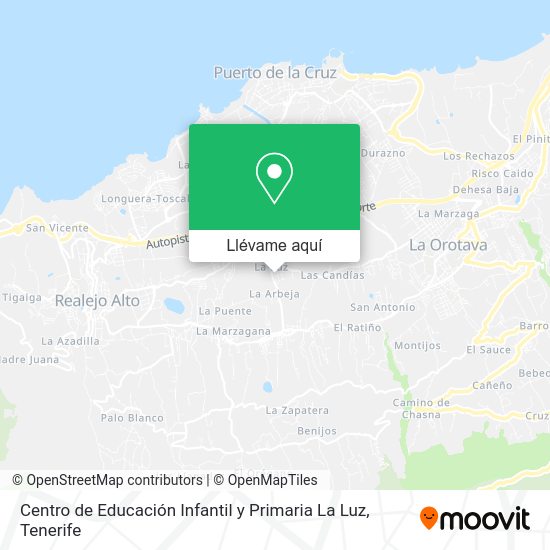 Mapa Centro de Educación Infantil y Primaria La Luz