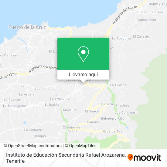 Mapa Instituto de Educación Secundaria Rafael Arozarena