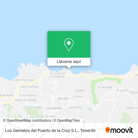 Mapa Los Gemelos del Puerto de la Cruz S.L.