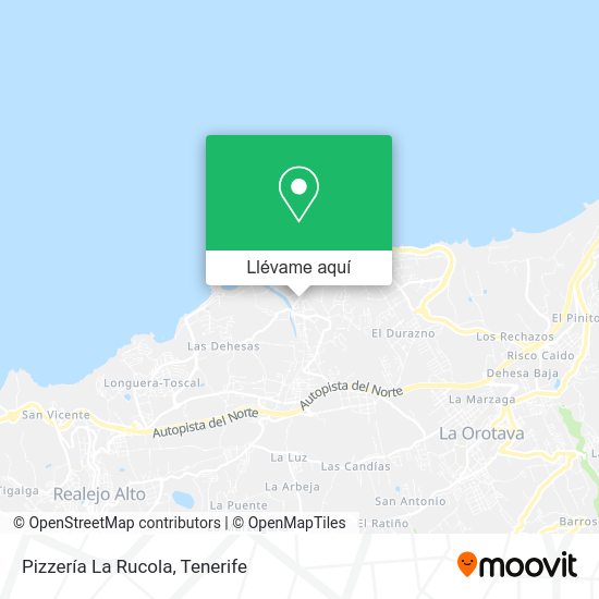 Mapa Pizzería La Rucola