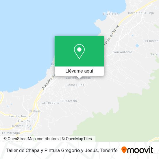 Mapa Taller de Chapa y Pintura Gregorio y Jesús