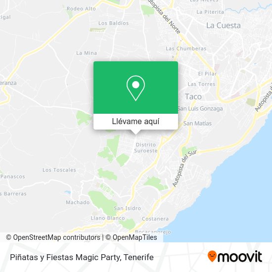 Mapa Piñatas y Fiestas Magic Party