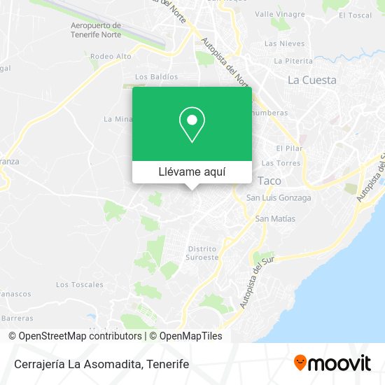 Mapa Cerrajería La Asomadita