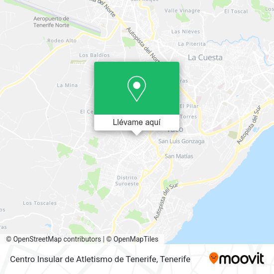Mapa Centro Insular de Atletismo de Tenerife