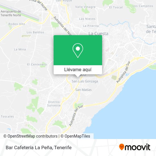 Mapa Bar Cafetería La Peña