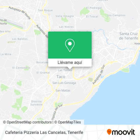 Mapa Cafeteria Pizzería Las Cancelas