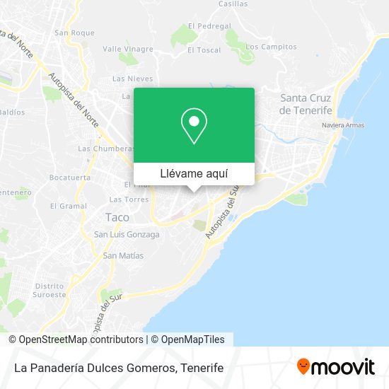 Mapa La Panadería Dulces Gomeros