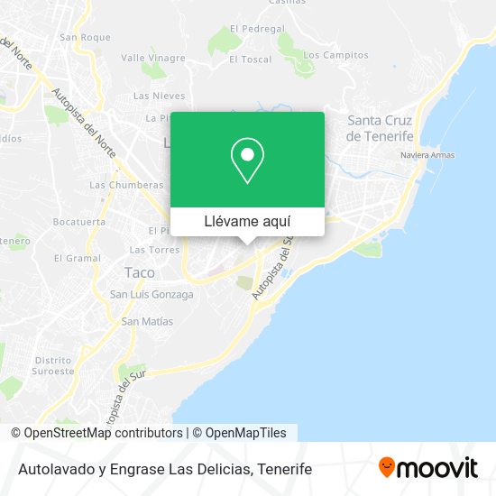 Mapa Autolavado y Engrase Las Delicias
