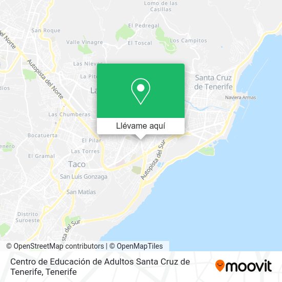 Mapa Centro de Educación de Adultos Santa Cruz de Tenerife
