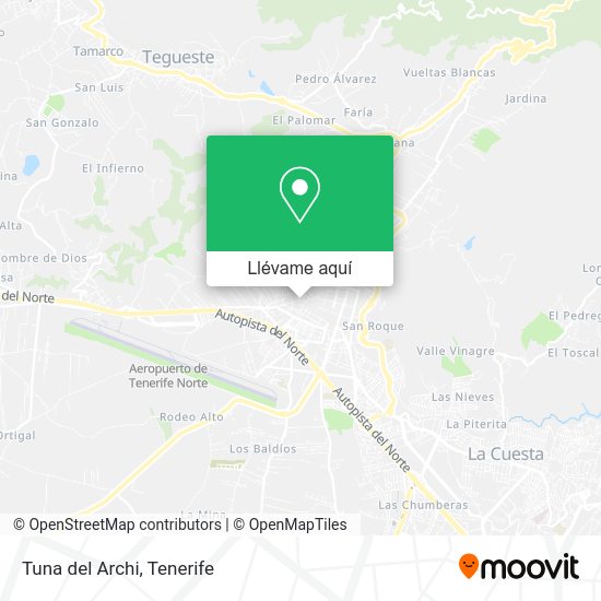 Mapa Tuna del Archi