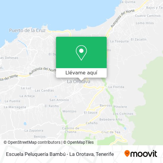 Mapa Escuela Peluquería Bambú - La Orotava