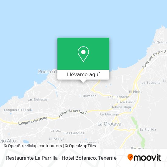 Mapa Restaurante La Parrilla - Hotel Botánico