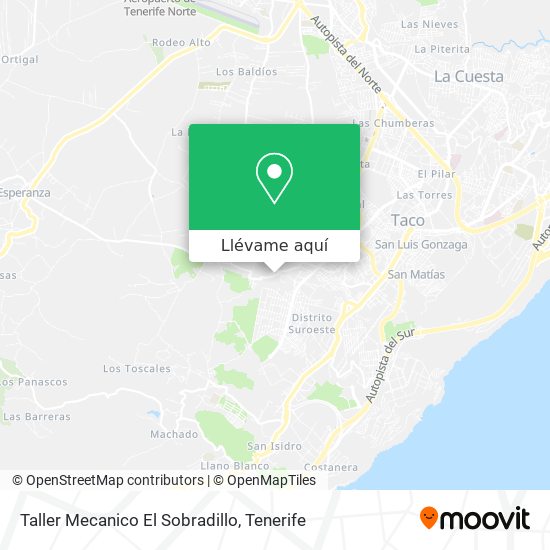 Mapa Taller Mecanico El Sobradillo