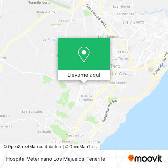Mapa Hospital Veterinario Los Majuelos