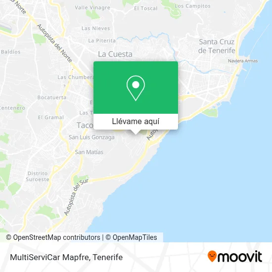 Mapa MultiServiCar Mapfre