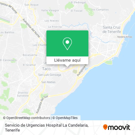 Mapa Servicio de Urgencias Hospital La Candelaria