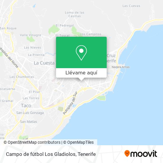 Mapa Campo de fútbol Los Gladiolos