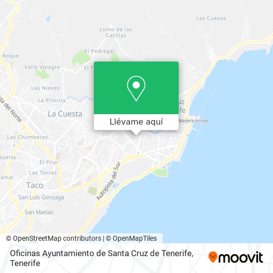 Mapa Oficinas Ayuntamiento de Santa Cruz de Tenerife