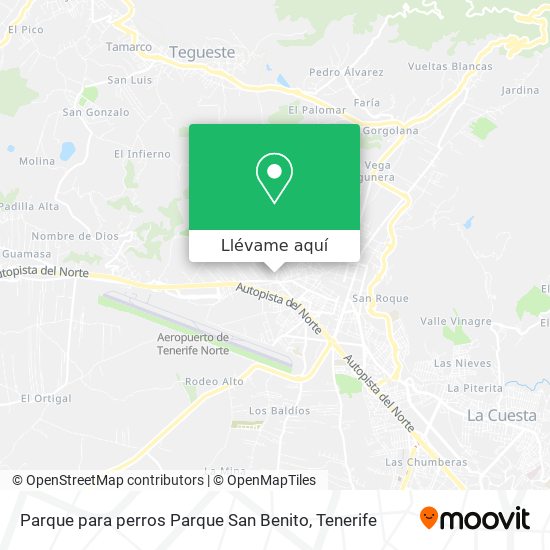 Mapa Parque para perros Parque San Benito