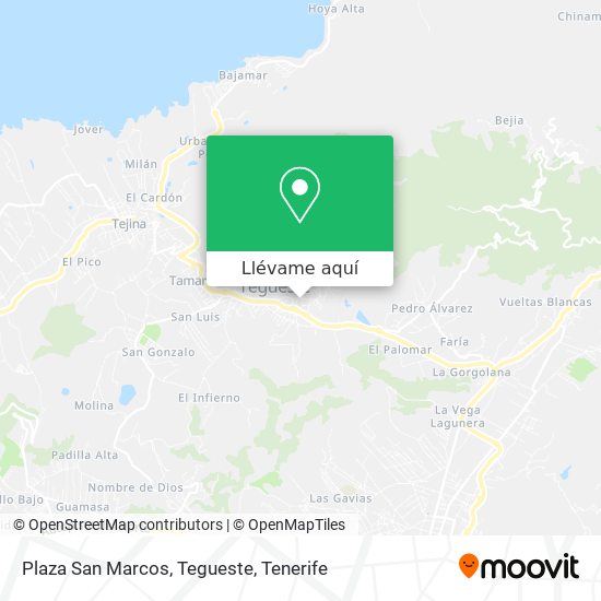 Mapa Plaza San Marcos, Tegueste