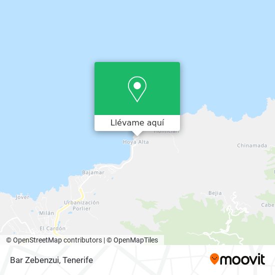 Mapa Bar Zebenzui