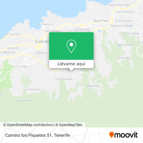 Mapa Camino los Piquetes 51