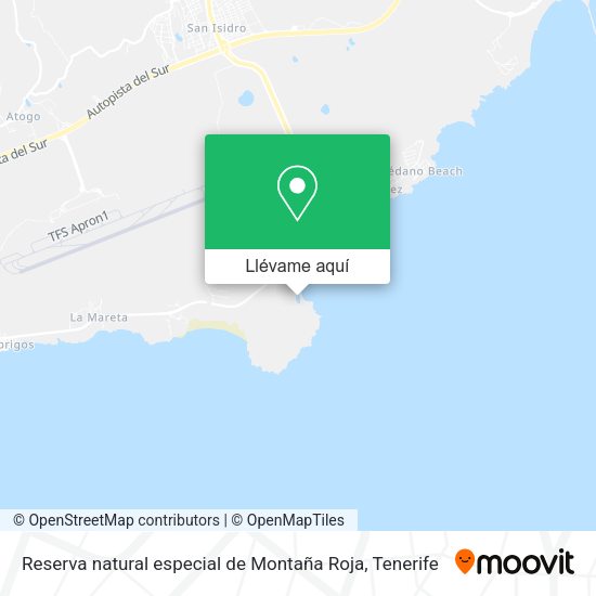Mapa Reserva natural especial de Montaña Roja