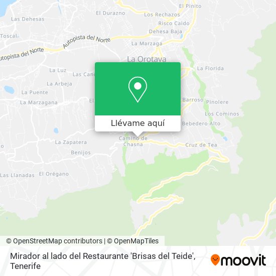 Mapa Mirador al lado del Restaurante 'Brisas del Teide'