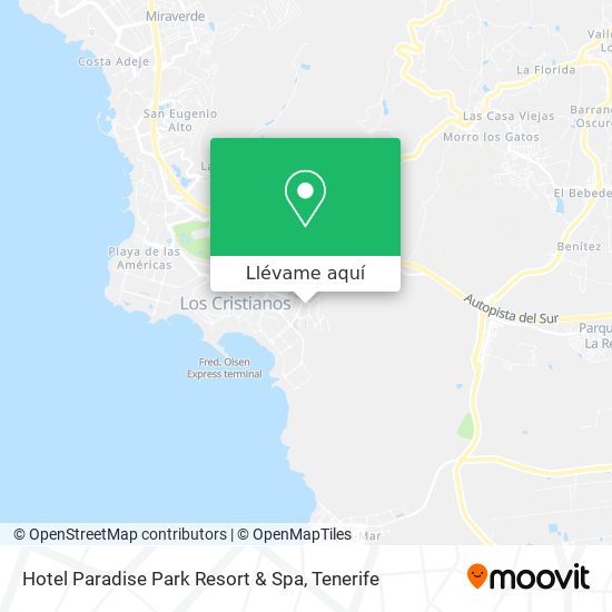 Mapa Hotel Paradise Park Resort & Spa