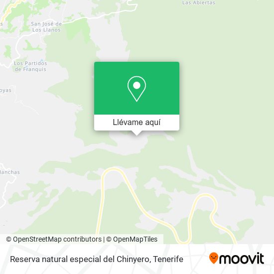 Mapa Reserva natural especial del Chinyero