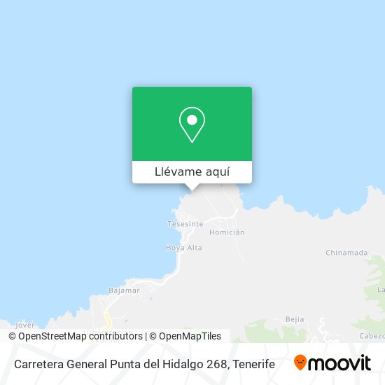 Mapa Carretera General Punta del Hidalgo 268