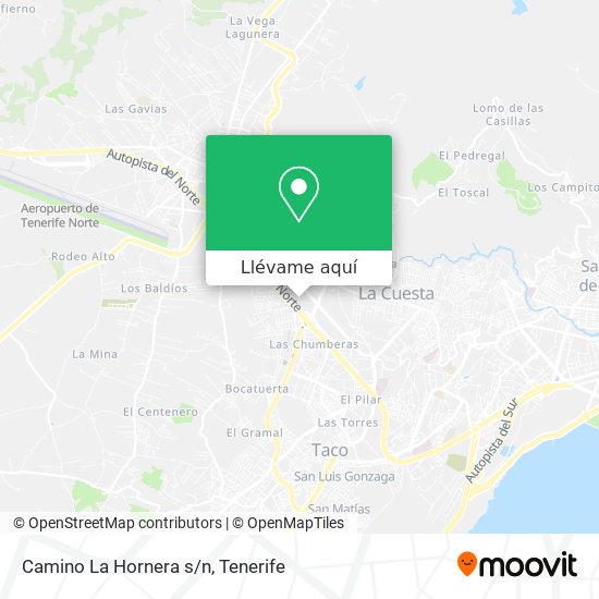 Mapa Camino La Hornera s/n