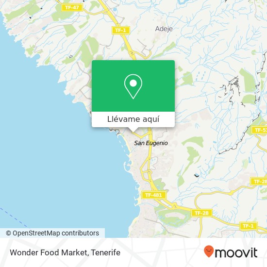 Mapa Wonder Food Market