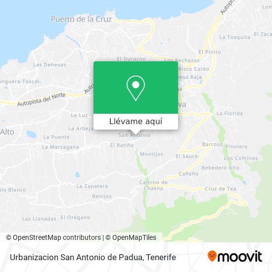 Mapa Urbanizacion San Antonio de Padua