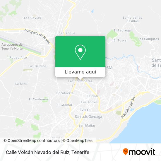 Mapa Calle Volcán Nevado del Ruiz