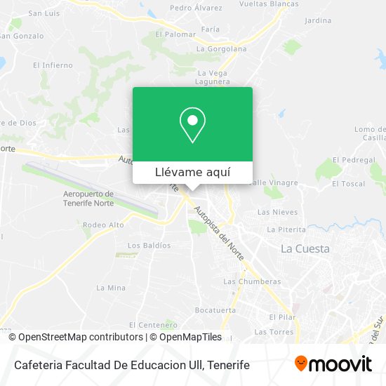 Mapa Cafeteria Facultad De Educacion Ull