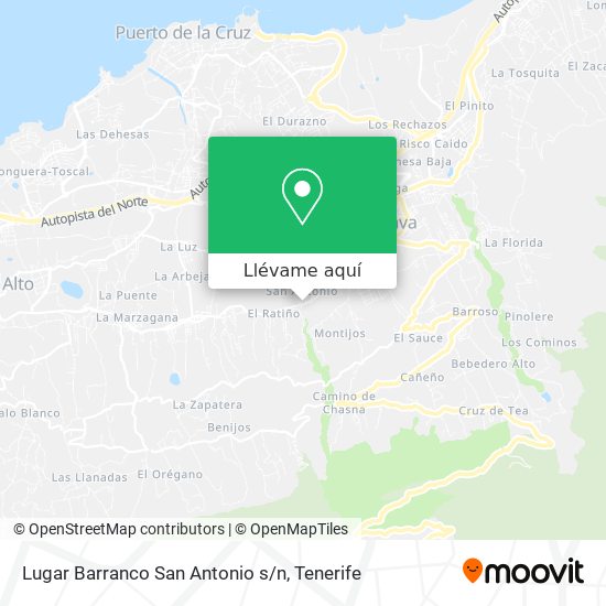 Mapa Lugar Barranco San Antonio s/n