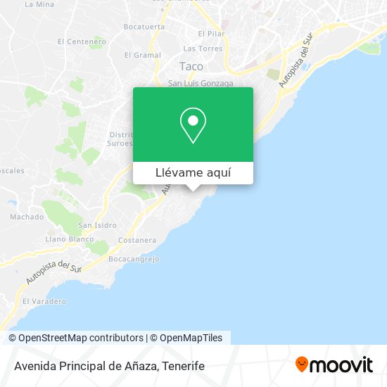 Mapa Avenida Principal de Añaza