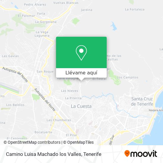Mapa Camino Luisa Machado los Valles