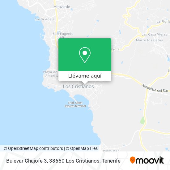 Mapa Bulevar Chajofe 3, 38650 Los Cristianos