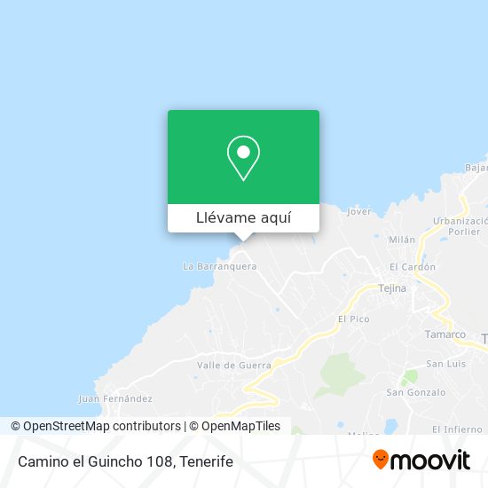 Mapa Camino el Guincho 108