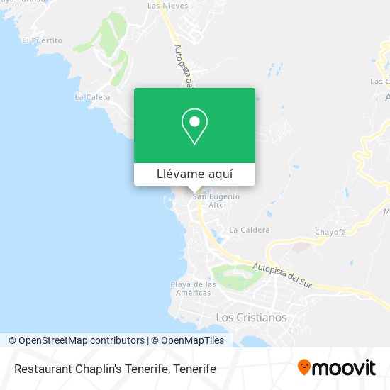 Mapa Restaurant Chaplin's Tenerife