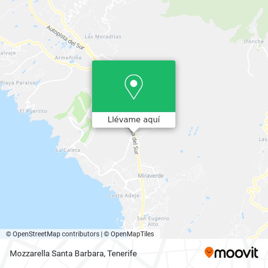 Mapa Mozzarella Santa Barbara
